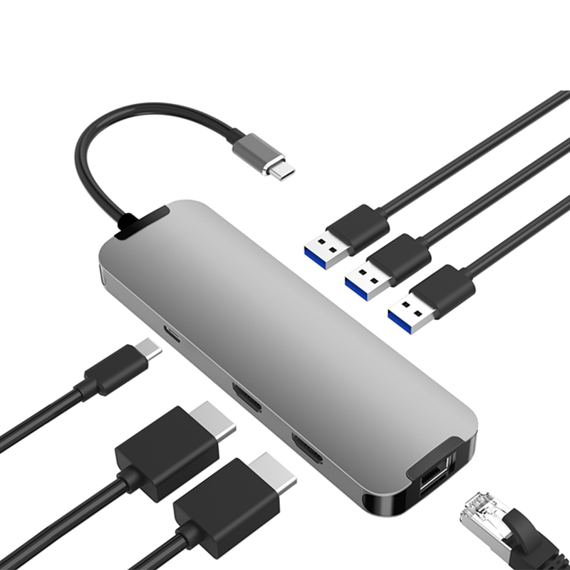 Usb Hub Type C - Adaptateur de hub multifonction OEM compatible,